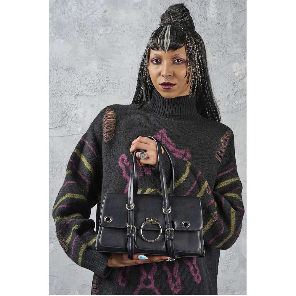 Banned - Coffin Ring Flap Bag Shoulder bag - Black